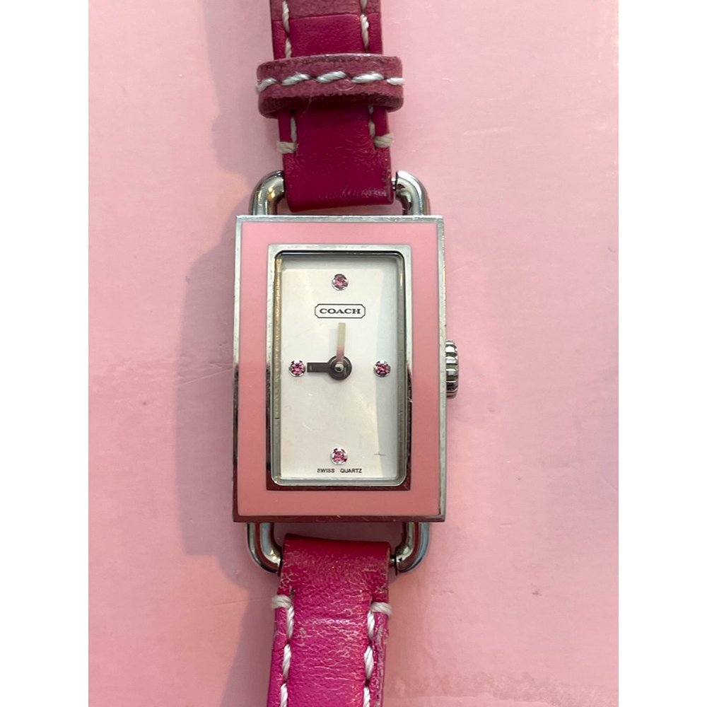 Coach Pink Ribbon Rectangular Women's Quartz Watch
